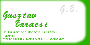 gusztav baracsi business card